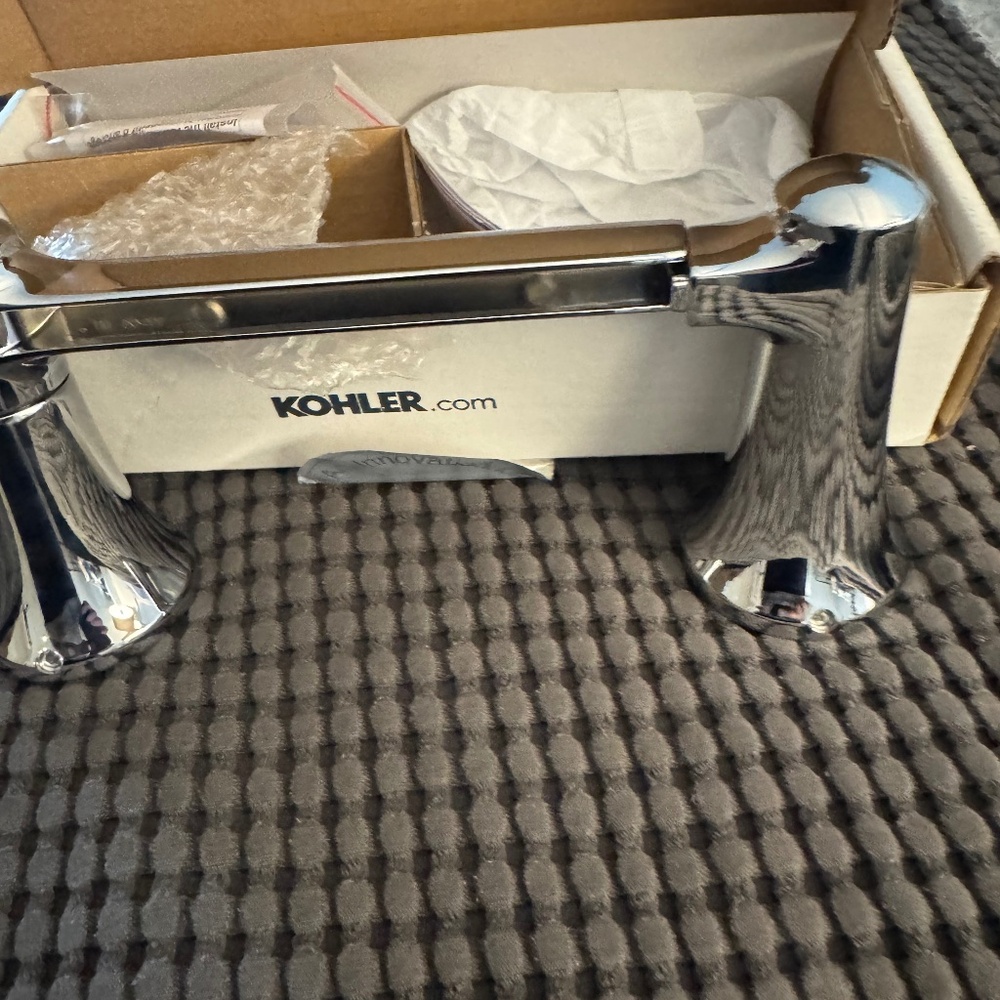 NEW Kohler Chrome tempered toilet paper holder